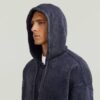 Washed Loose Full Zip Hoodie Washed Loose Full Zip Hoodie