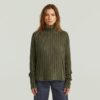 Washed Loose Turtle Knit