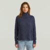 Washed Loose Turtle Knit