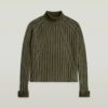 Washed Loose Turtle Knit
