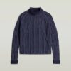 Washed Loose Turtle Knit
