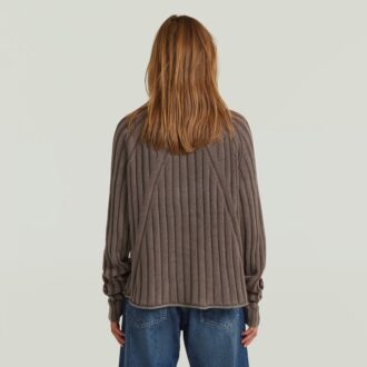 Washed Loose Turtle Knit Pullover