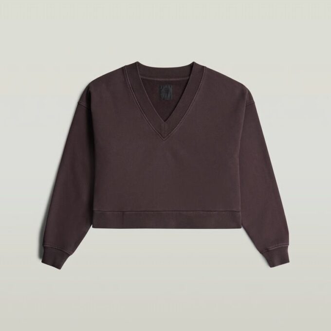 Washed Loose V Sweater