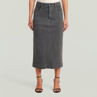Washed Midi Sweater Skirt