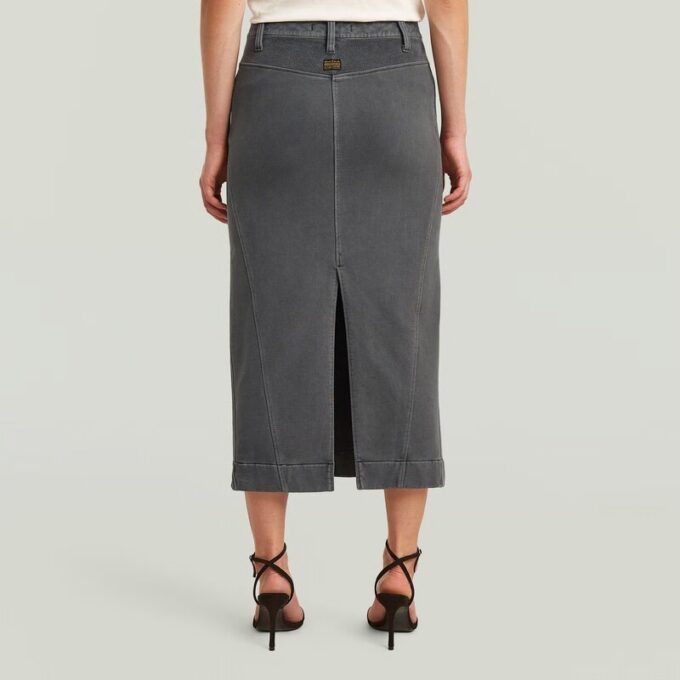 Washed Midi Sweater Skirt