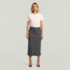 Washed Midi Sweater Skirt