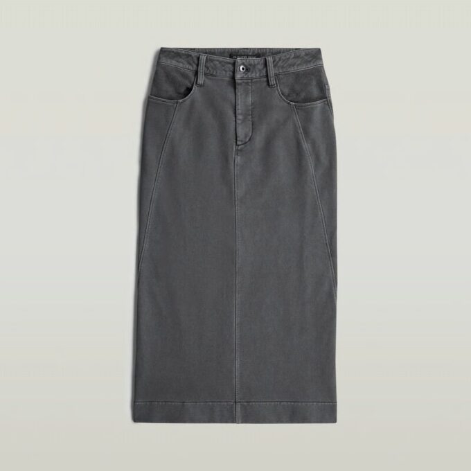 Washed Midi Sweater Skirt