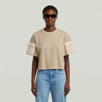 Washed Mix Boxy Cropped T-Shirt