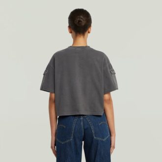 Washed Mix Boxy Cropped T-Shirt