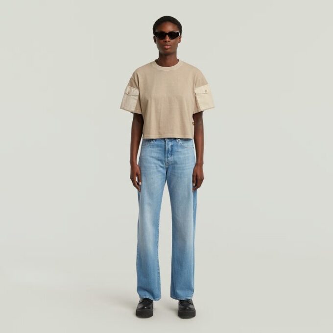 Washed Mix Boxy Cropped T-Shirt Washed Mix Boxy Cropped T-Shirt
