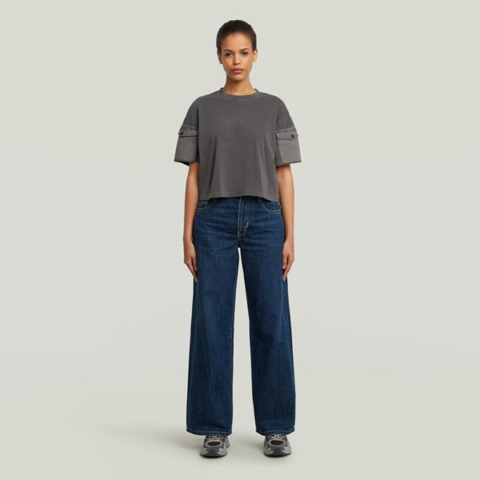 Washed Mix Boxy Cropped T-Shirt Washed Mix Boxy Cropped T-Shirt