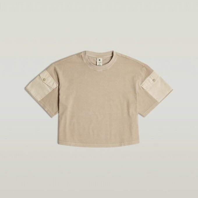 Washed Mix Boxy Cropped T-Shirt Washed Mix Boxy Cropped T-Shirt