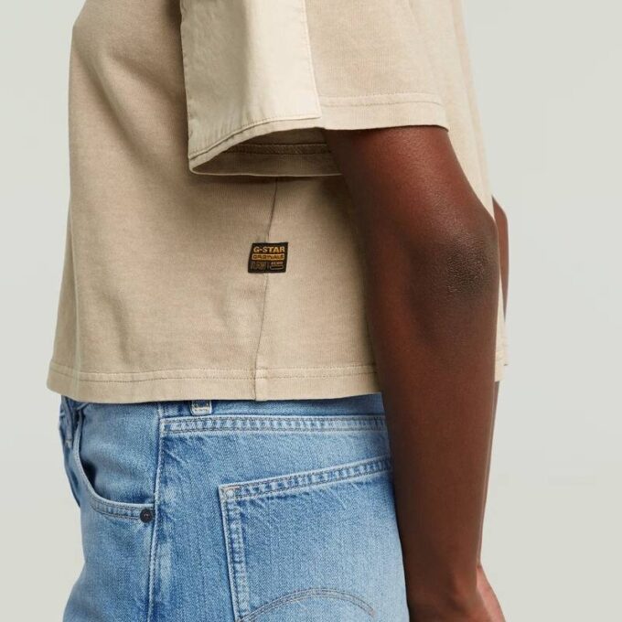 Washed Mix Boxy Cropped T-Shirt Washed Mix Boxy Cropped T-Shirt