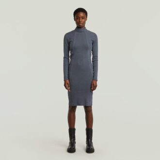 Washed Slim Rib Dress