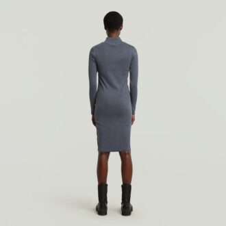 Washed Slim Rib Dress