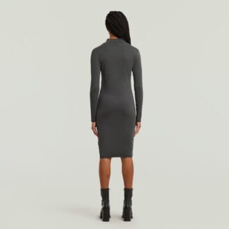 Washed Slim Rib Dress