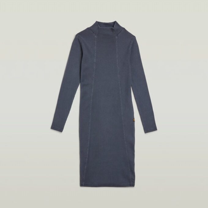 Washed Slim Rib Dress Washed Slim Rib Dress