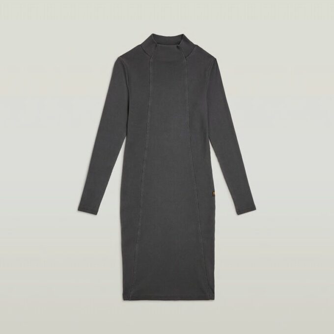 Washed Slim Rib Dress Washed Slim Rib Dress