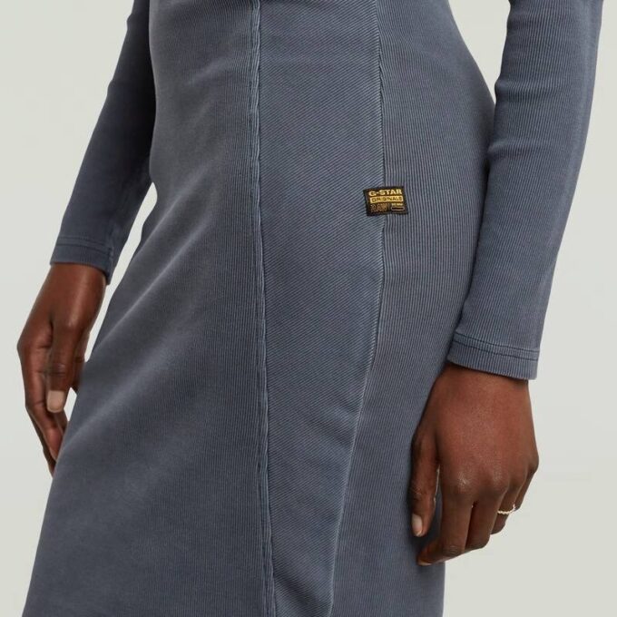 Washed Slim Rib Dress Washed Slim Rib Dress