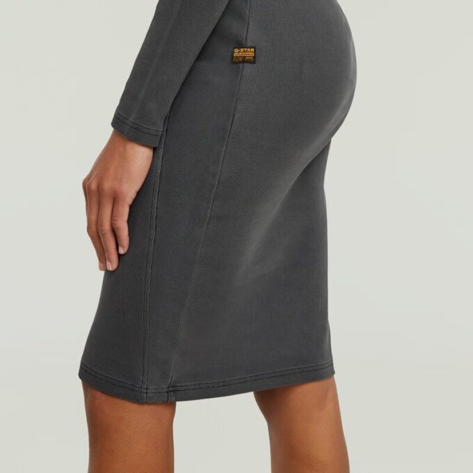 Washed Slim Rib Dress Washed Slim Rib Dress