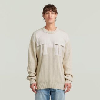Woven Mix Knit Pullover