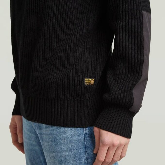 Woven Mix Knit Pullover