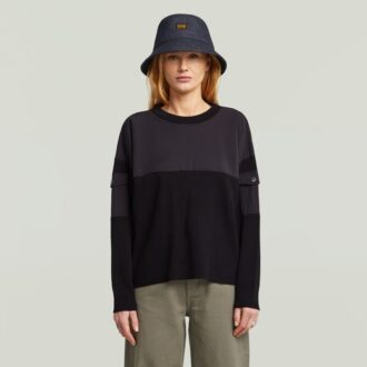 Woven Mix Ribbed Knit