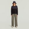 Woven Mix Ribbed Knit Woven Mix Ribbed Knit